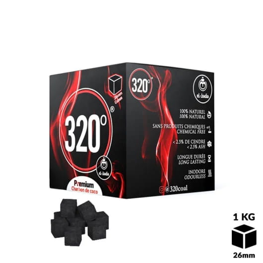 Charbon 320° Cube 26mm 1Kg