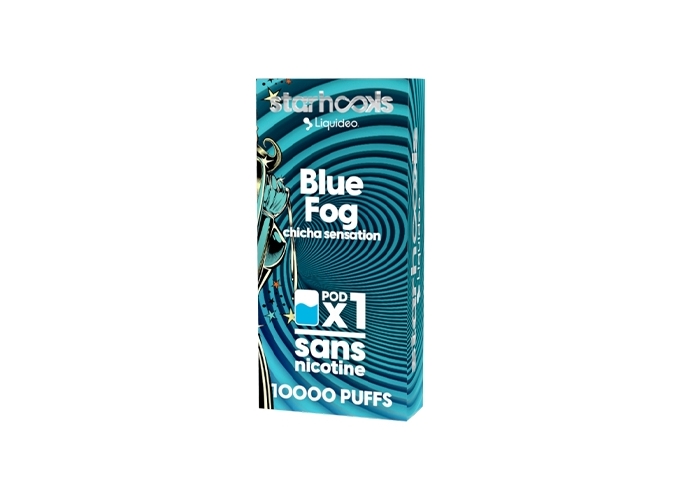 1 POD CHICHA LIQUIDEO 10K BLUE FOG MYRTILLE