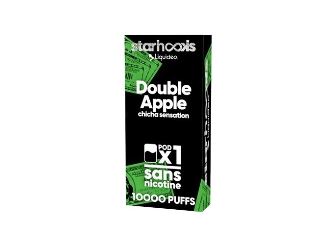 1 POD CHICHA LIQUIDEO 10K DOUBLE POMME