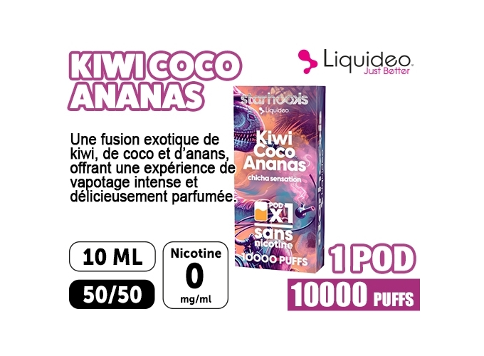 1 POD CHICHA LIQUIDEO 10K KIWI COCO ANANAS