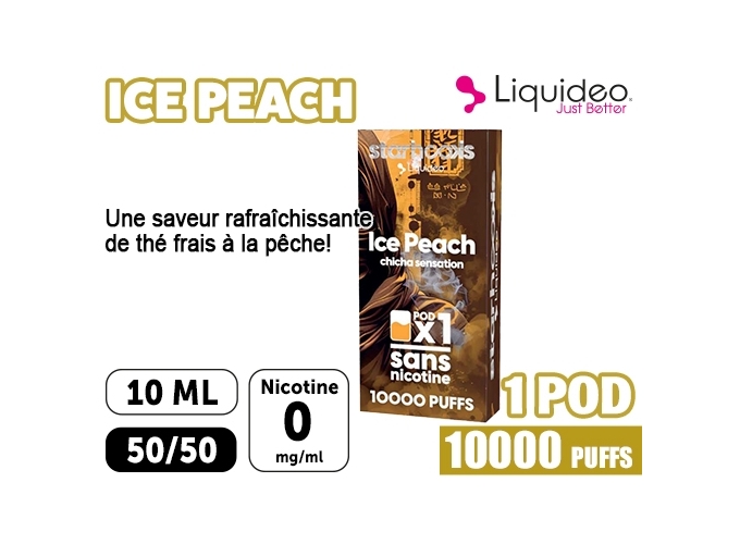 1 POD CHICHA LIQUIDEO 10K PECHE GLACEE