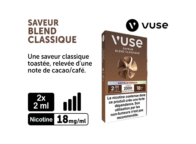 2 CAPSULES PRO BLEND CLASSIQUE VPRO 18 MG ML