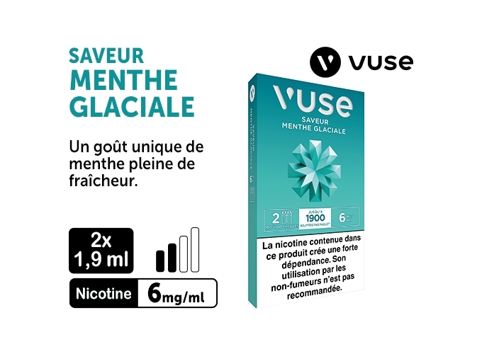 2 CAPSULES PRO MENTHE GLACIALE VPRO 06 MG ML