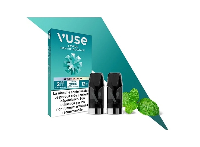 2 CAPSULES PRO MENTHE GLACIALE VPRO 12 MG ML