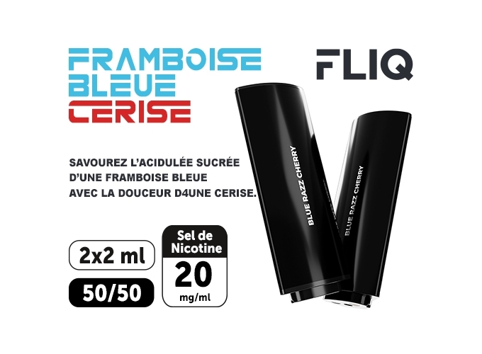 2 POD FLIQ  FRAMBOISE BLEU CERISE 20 MG
