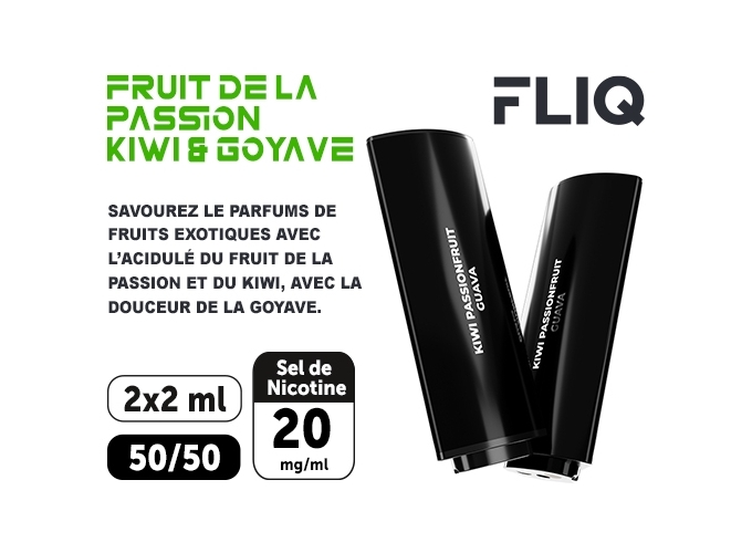 2 POD FLIQ KIWI FRUIT DE LA PASSION GOYAVE 20 MG