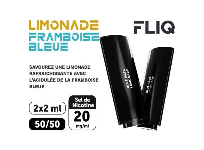 2 POD FLIQ  LIMONADE FRAMBOISE BLEUE 20 MG