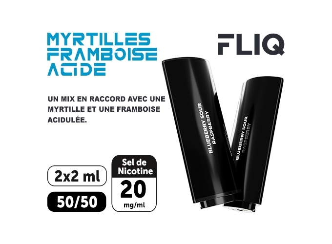 2 POD FLIQ MYRTILLES FRAMBOISE ACIDE 20 MG
