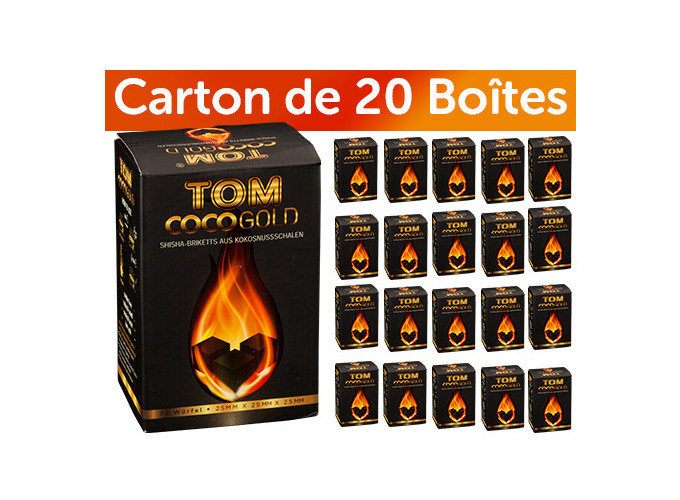 20 BTES 1KG CHARBON NATUR TOM COCOCHA GOLD PREM.