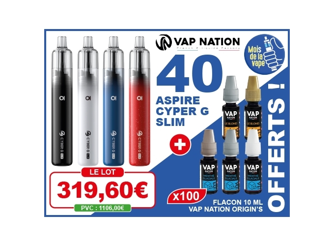40 CYBER G SLIM   100 FLACON VAP NATION OFFERTS