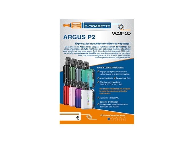 AFFICHE A6  ARGUS P2 VOOPOO