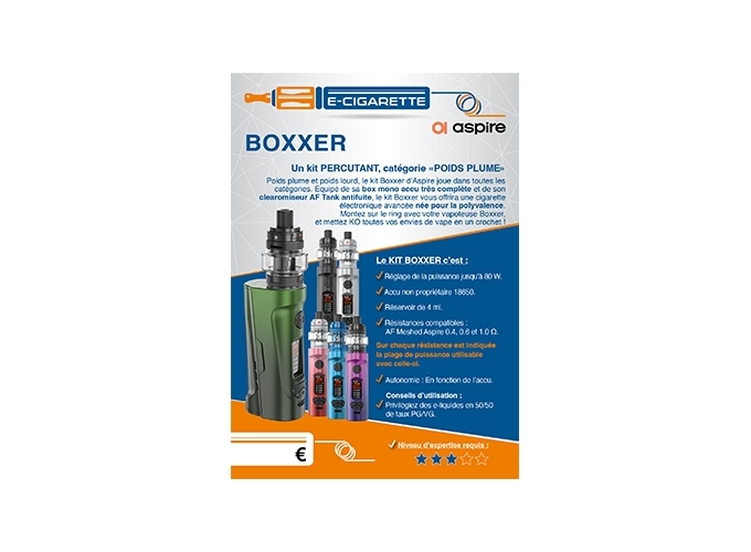 AFFICHE A6 BOXXER ASPIRE