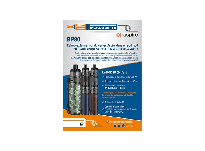 AFFICHE A6 BP 80  ASPIRE