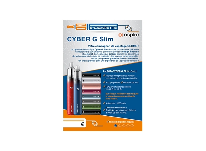 AFFICHE A6 CYBER G SLIM ASPIRE