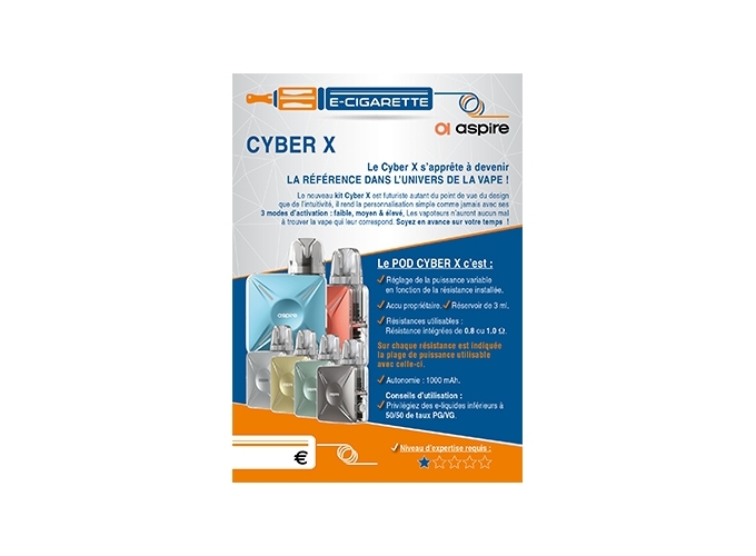 AFFICHE A6 CYBER X ASPIRE