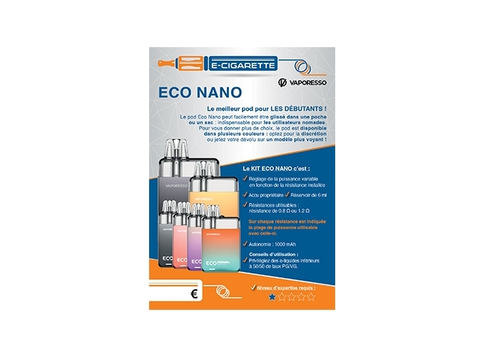 AFFICHE A6 ECO NANO VAPORESSO