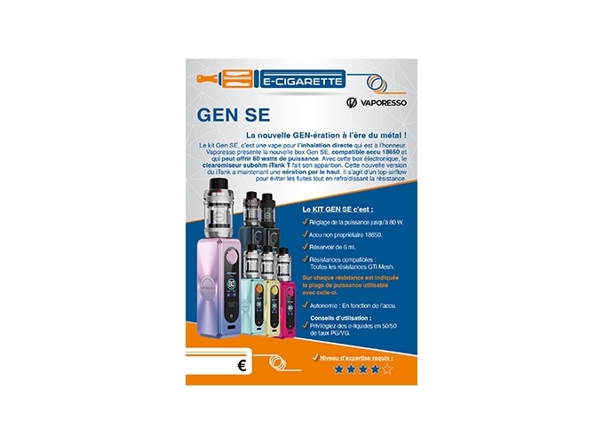 AFFICHE A6 GEN SE VAPORESSO