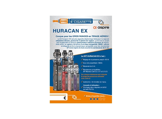 AFFICHE A6  HURACAN EX ASPIRE