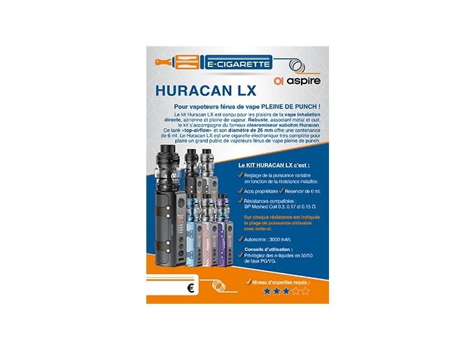 AFFICHE A6  HURACAN LX ASPIRE