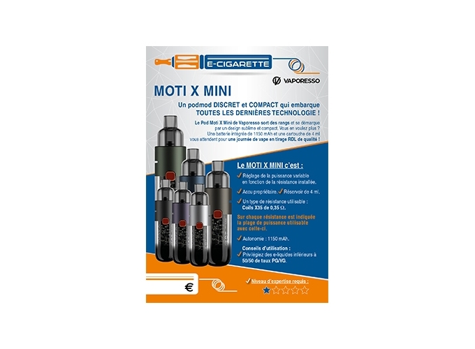 AFFICHE A6 MOTI X VAPORESSO
