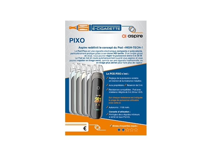 AFFICHE A6 PIXO ASPIRE