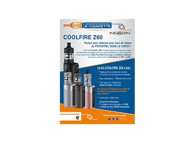 AFFICHE A6 POUR COOL FIRE Z60 INNOKIN