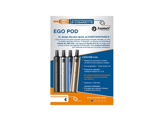 AFFICHE A6 POUR EGO POD JOYETECH