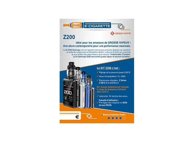 AFFICHE A6 Z200 GEEKVAP