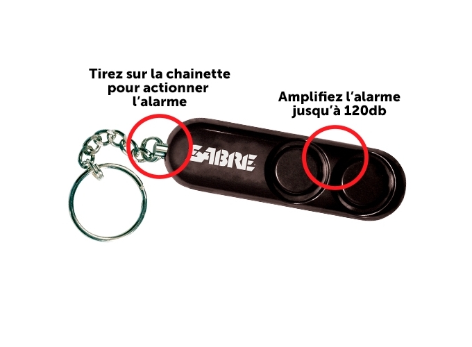 ALARME PERSONNELLE PORTE-CLE - SABRE  RED