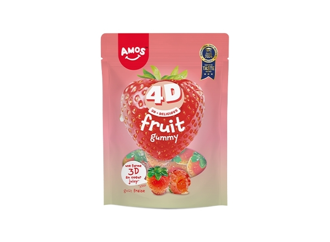 AMOS FRUIT 4D FRAISE SACHET 120GR (12)