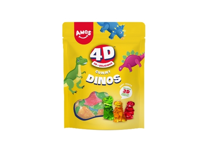 AMOS KIDS 4D DINOS SACHET 140GR (12)