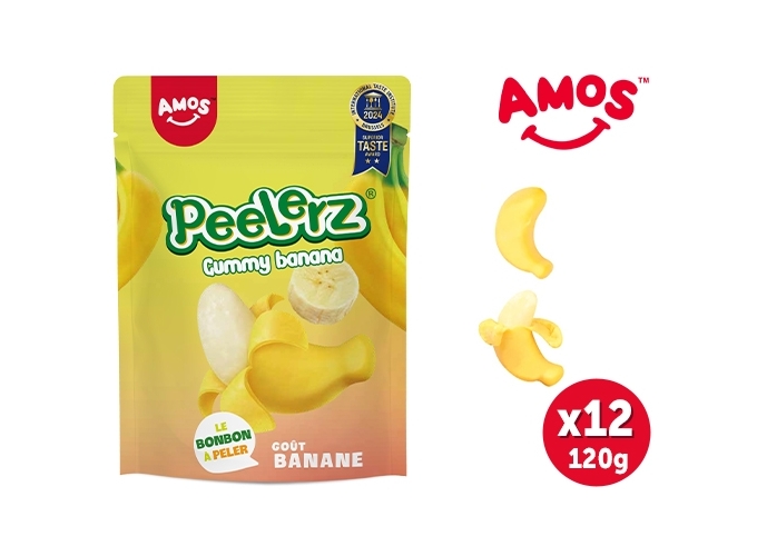 AMOS PEELERZ BANANE  SACHET 120GR (12)
