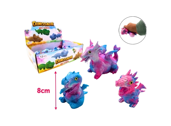 ANIMAL ANTISTRESS DRAGON 8CM 3A. (BTE.12)