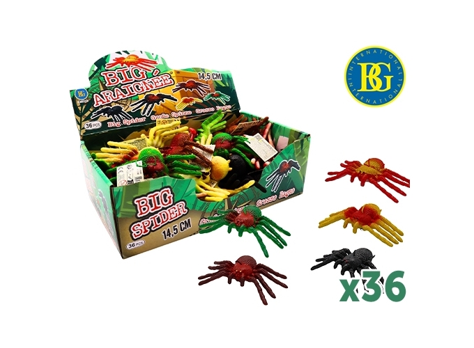 ANIMAL ARAIGNEE 14.5CM 6 COUL. ASSORTIES (BTE.36)