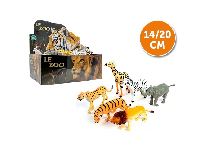 ANIMAUX ZOO 14 20CM 6 ASS. (BTE.24)
