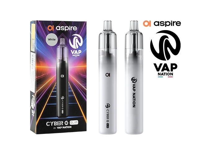 ASPIRE G SLIM VAP NATION BLANCHE