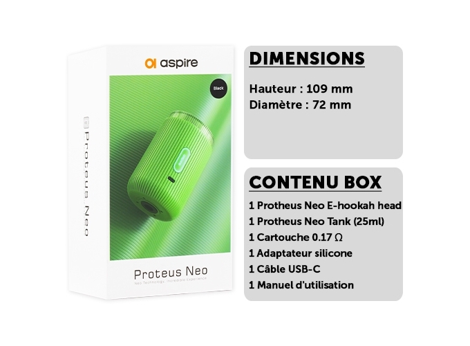 ASPIRE PROTHEUS NEO HOOKA NOIRE