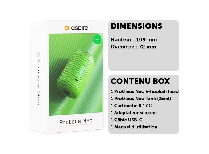 ASPIRE PROTHEUS NEO HOOKA VERT