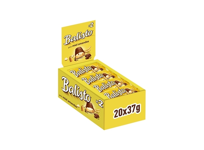 BALISTO BARRE CHOCOLAT LAIT MIEL AMANDES 37g (20)