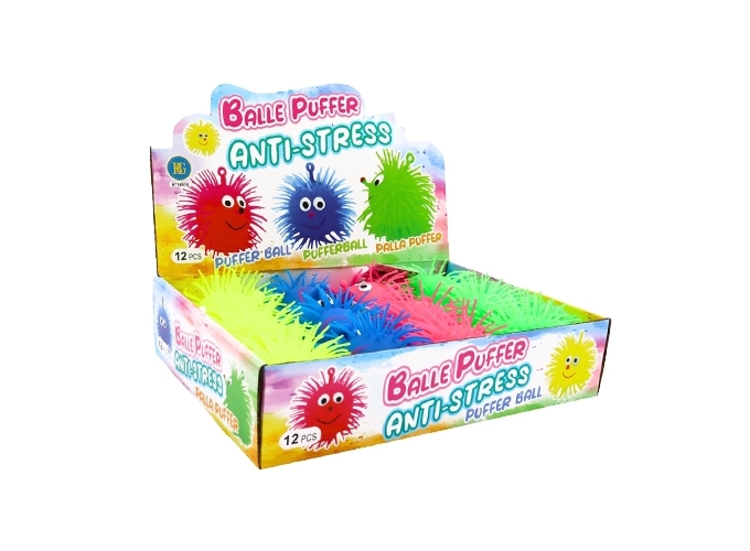 BALLE ANTISTRESS PUFFER VISAGE 9CM 4C. (BTE.12)