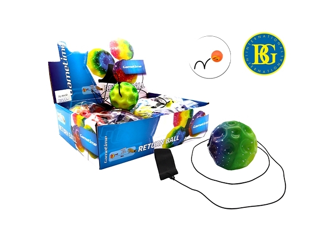 BALLE DE JONGLAGE POUR PIED 6.5CM 4 COUL. ASS.(12)