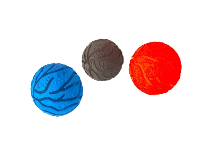 BALLE LUMINEUSE METEORITE 6cm 3 ASS. (PR.12)