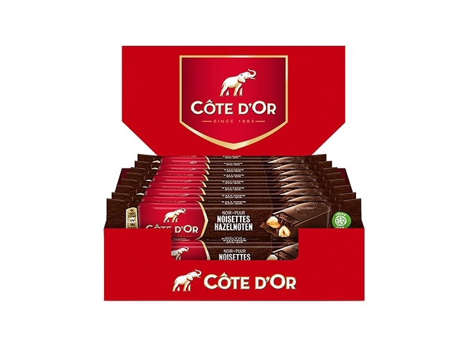 BARRE COTE D'OR 45g NOIR NOISETTES (BTE.32)