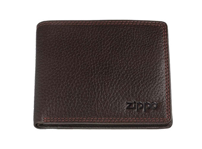 BI-FOLD WALLET ZIPPO MARRON BROWN RANGE  (1)