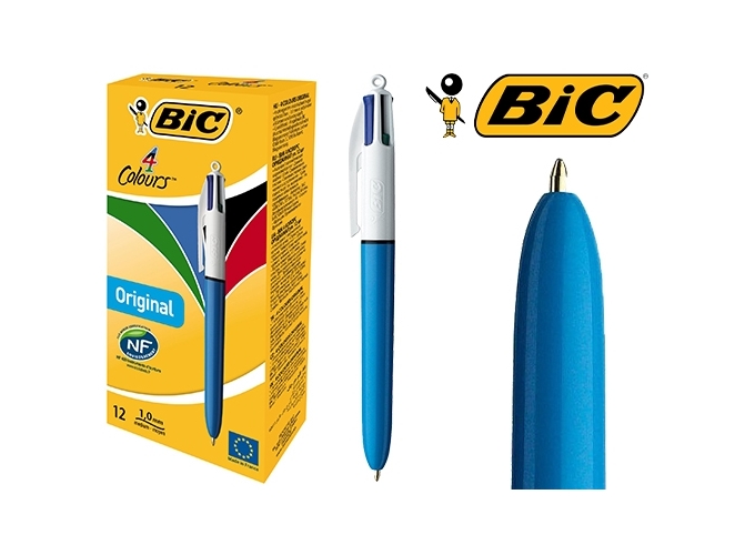 BIC 4 COULEURS ASS. PTE MOYENNE (BTE.12)
