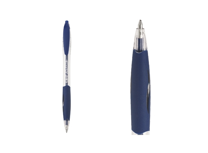 BIC BILLE ATLANTIS RETRACTABLE GRIP BLEU (12)
