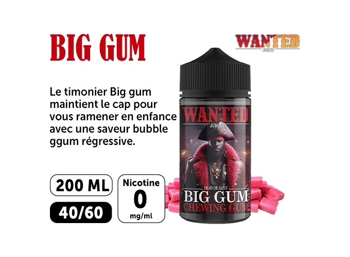 BIG GUM 200 ML WANTED JUICE