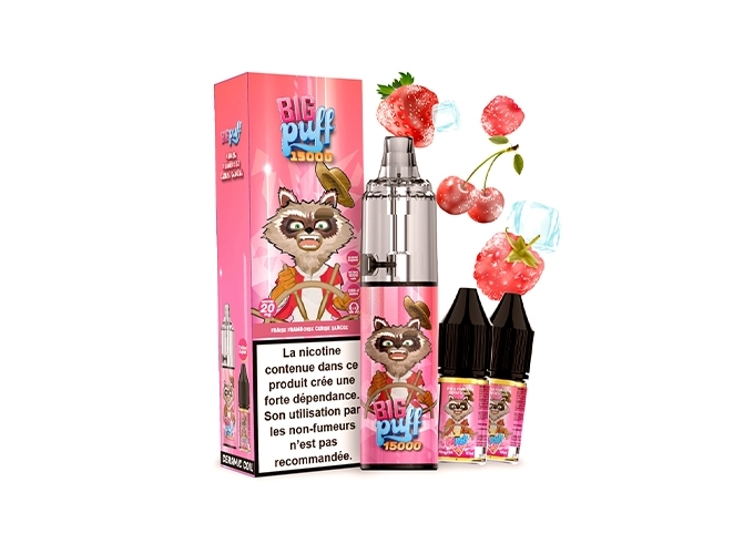 BIG PUFF 15K FRAISE FRAMBOISE CERISE GLACÉE 2%