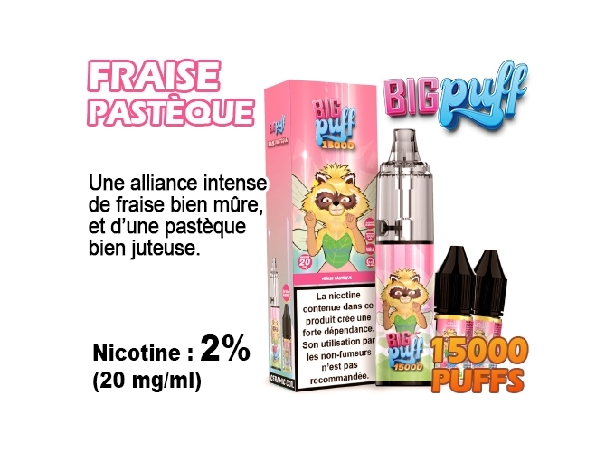 BIG PUFF 15K FRAISE PASTEQUE 2%