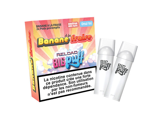 BIG PUFF RELOAD 2 POD BANANE FRAISE 00 MG